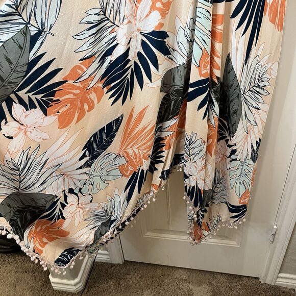 Goa Beachwear by Japna Womens Floral Tropical Maxi dress Size L Beach Cruise - Picture 4 of 9